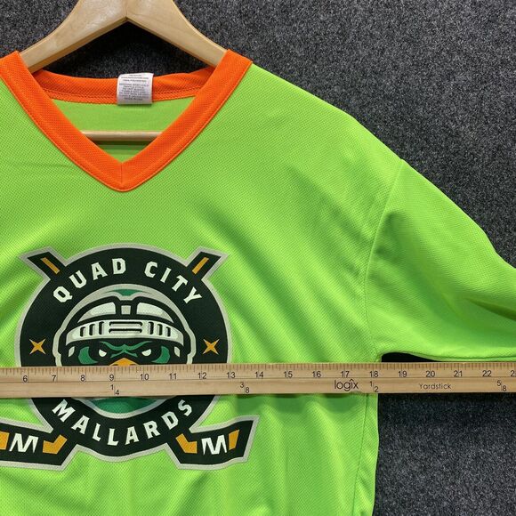 Quad City Mallards Hockey Jersey Minor League Green Retro - Picture 5 of 10